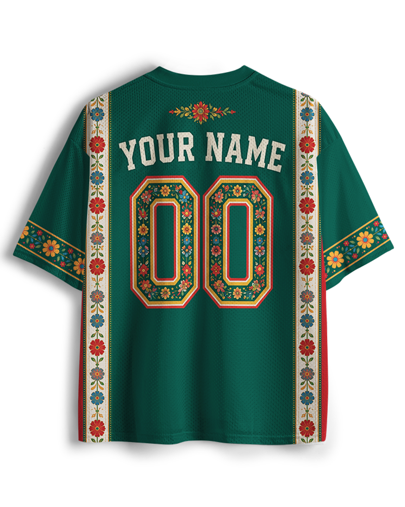 TheRetroTee Personalized Mexico Soccer Mesh Jersey