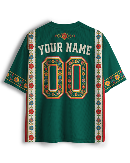 TheRetroTee Personalized Mexico Soccer Mesh Jersey