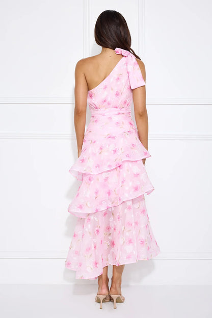 Sunshine Eyes One Shoulder Maxi Dress