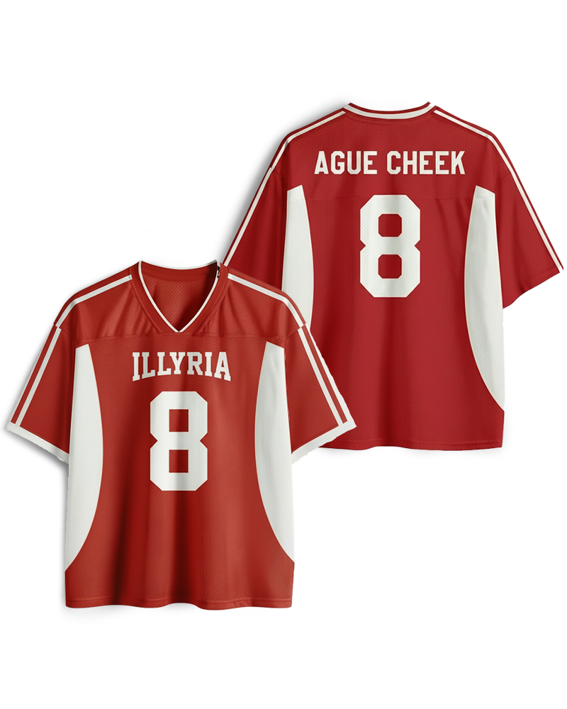 TheRetroTee Vintage Illyria #8 Retro Soccer Mesh Jersey