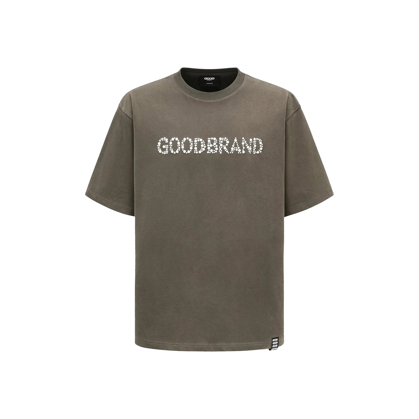 GOODBRAND Sequin Logo Tee Grey (SS25)