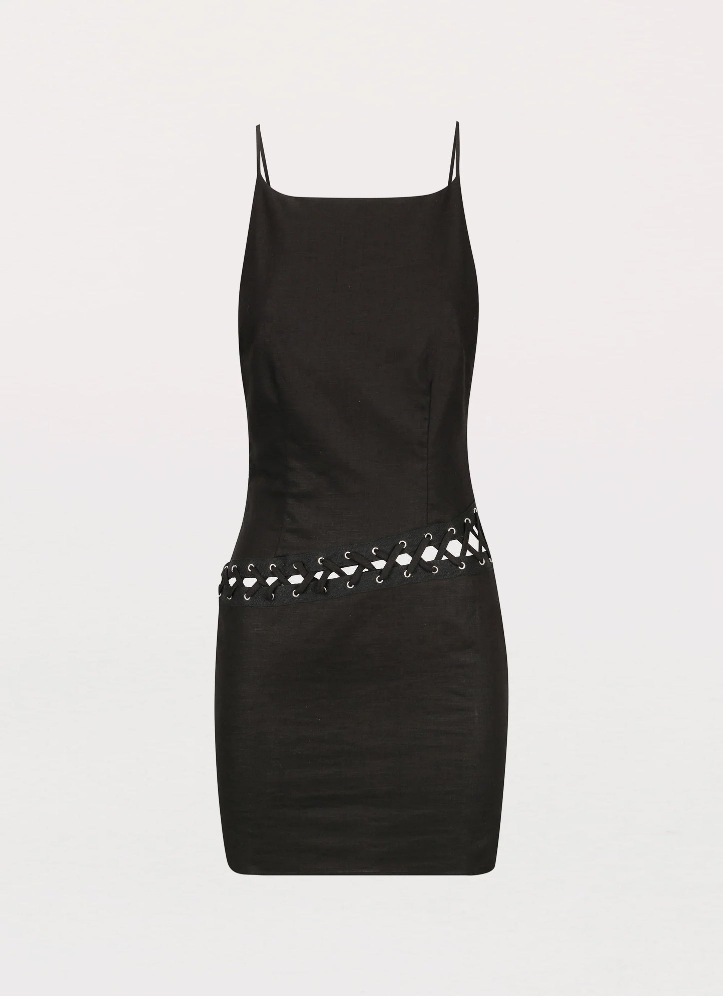 Perfect Always Linen Mini Dress - Black