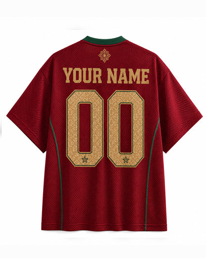 TheRetroTee Personalized Morocco Soccer Mesh Jersey