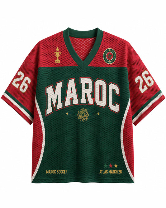TheRetroTee Personalized Morocco Soccer Mesh Jersey