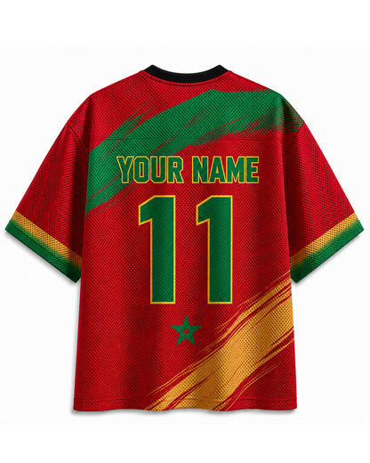 TheRetroTee Personalized Morocco Soccer Mesh Jersey