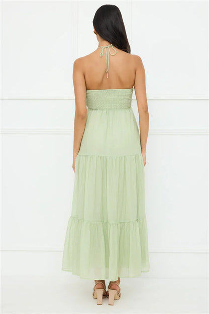 Sunshine Escape Halter Maxi Dress