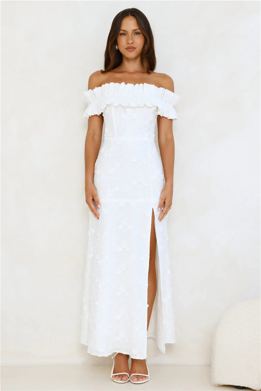 Spring Serenade Off Shoulder Maxi Dress