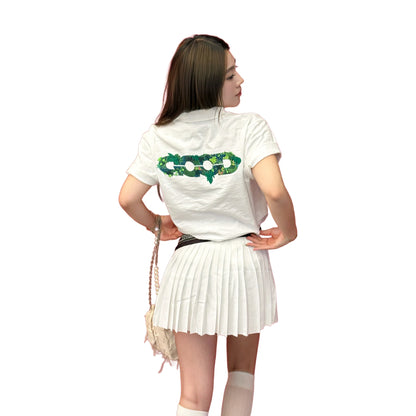 GOODBRAND Jungle Wonderland 3D Embroidered Polo Shirt White (SS25)