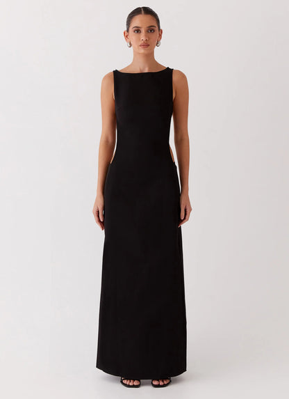 Cherish You Buckle Maxi Dress - Shadow