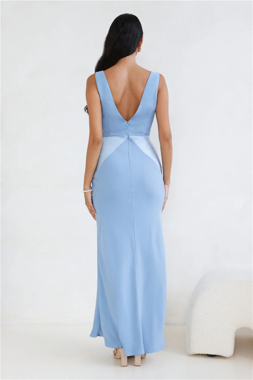 Subtle Splendor Satin Maxi Dress