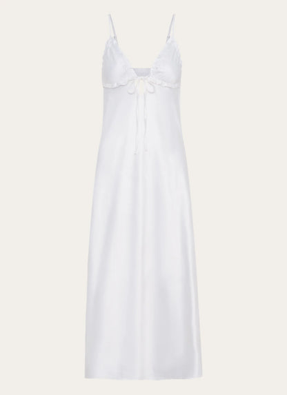 Take Note Midi Dress - White
