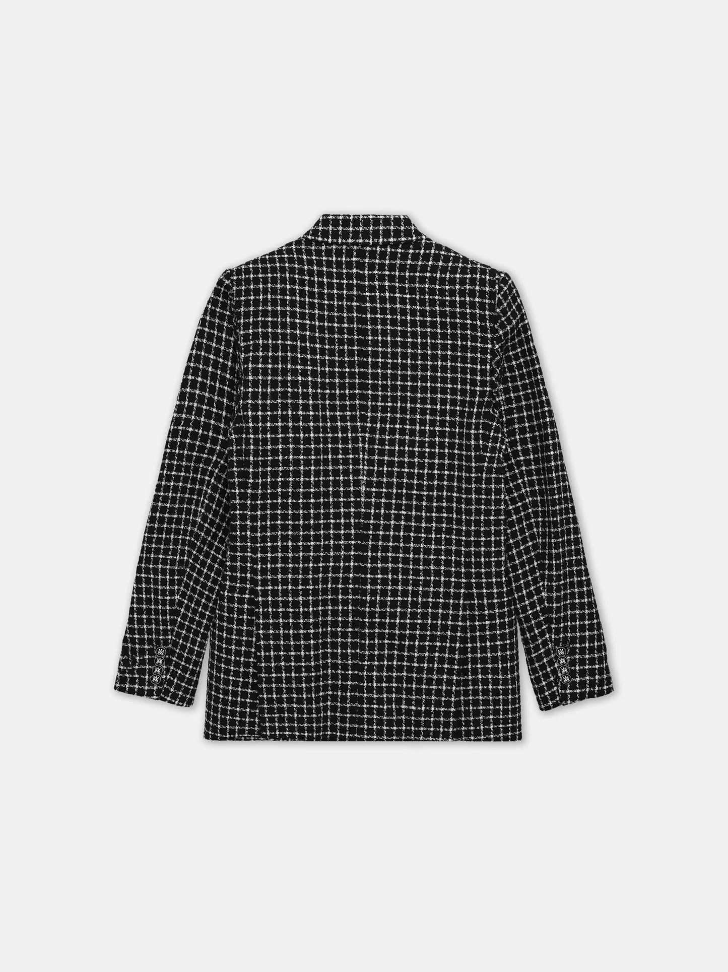 BOUCLE DOUBLE-BREASTED BLAZER - Black