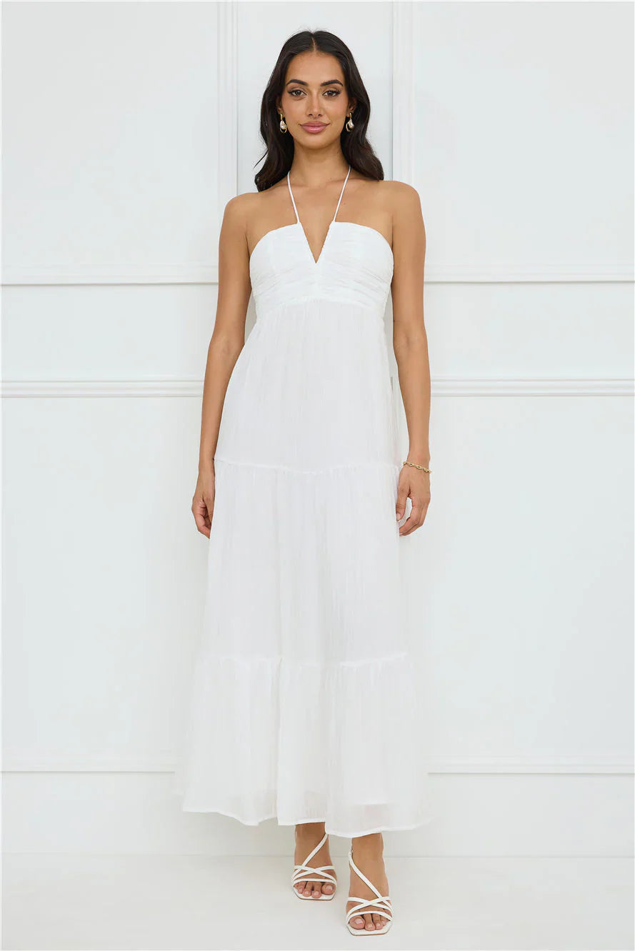 Sunshine Escape Halter Maxi Dress