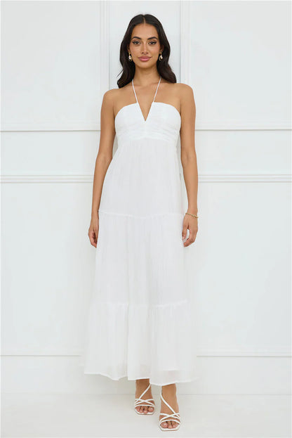 Sunshine Escape Halter Maxi Dress