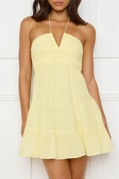 Styled For Sunsets Halter Mini Dress