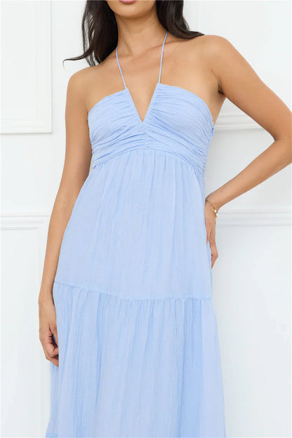 Sunshine Escape Halter Maxi Dress