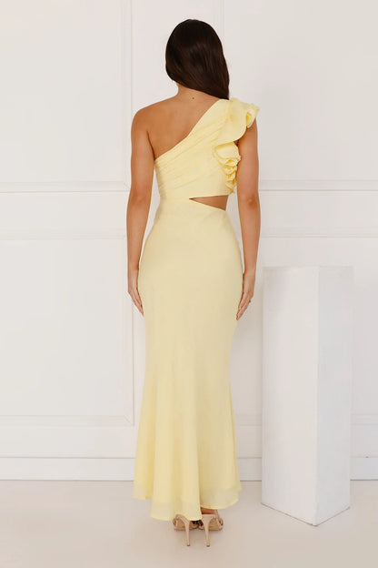 In These Moments One Shoulder Maxi Dress