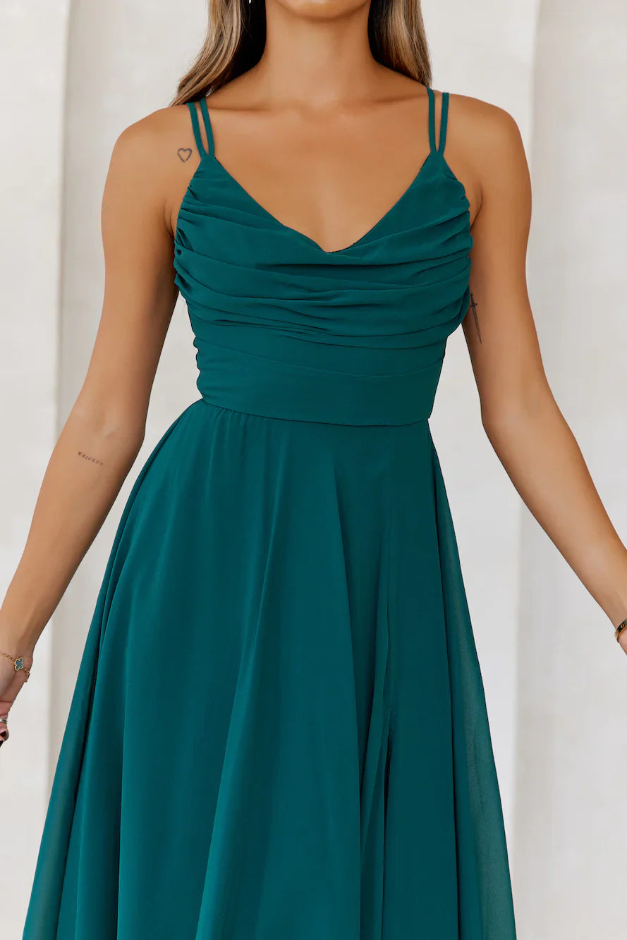 Frosted Bloom Maxi Dress