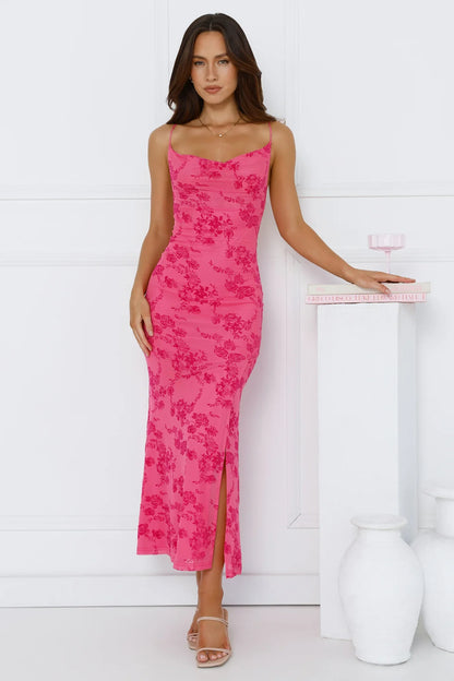 Effortlessly Me Mesh Midi Dress