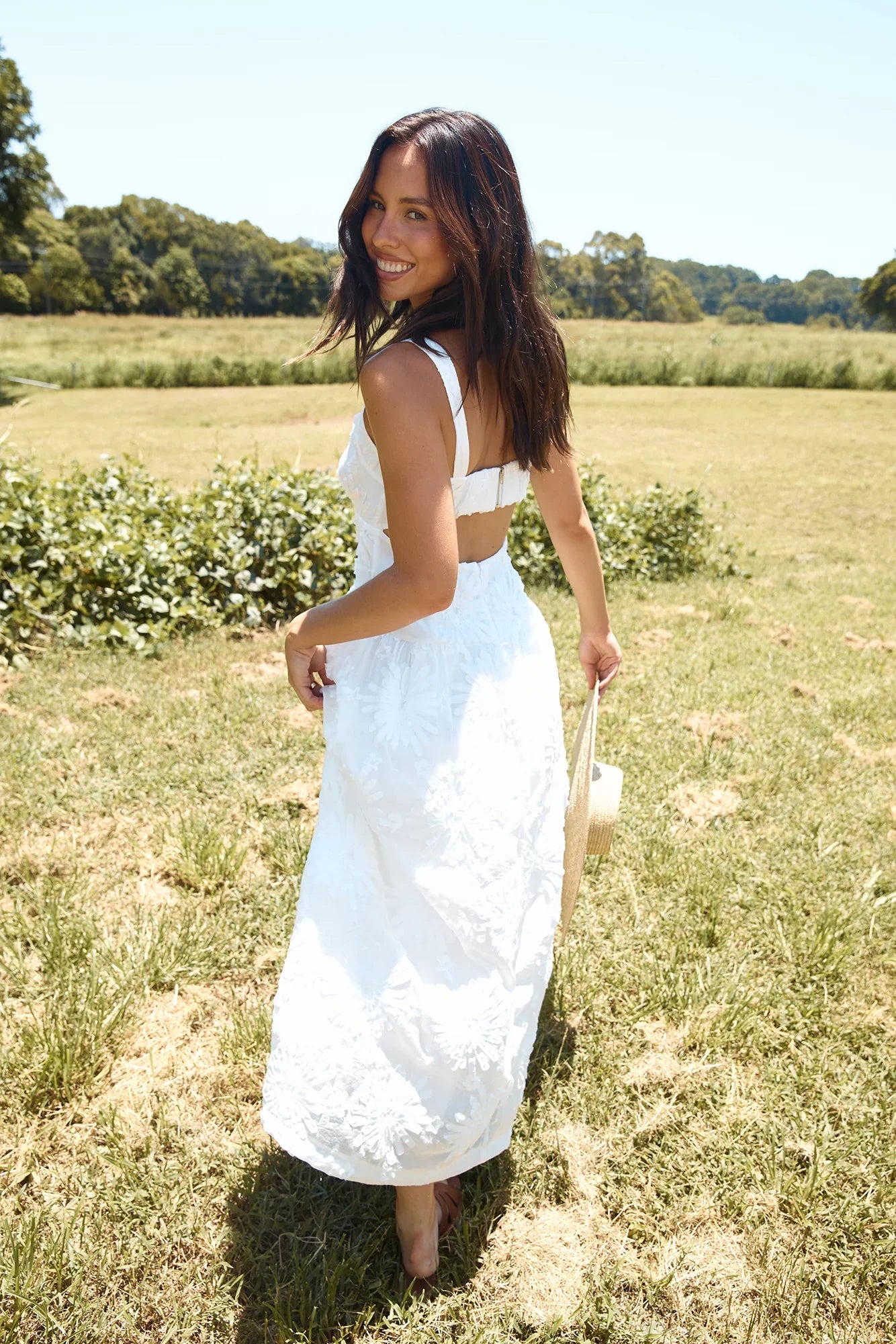 Porcelain Princess Maxi Dress White