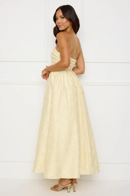 Dancing In Magic Strapless Maxi Dress