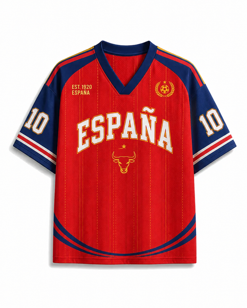 TheRetroTee Spain Soccer Heritage Mesh Jersey
