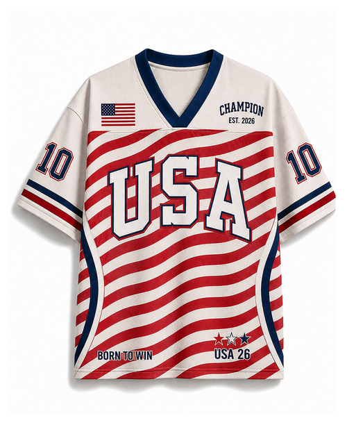TheRetroTee USA 26 Soccer Heritage Mesh Jersey