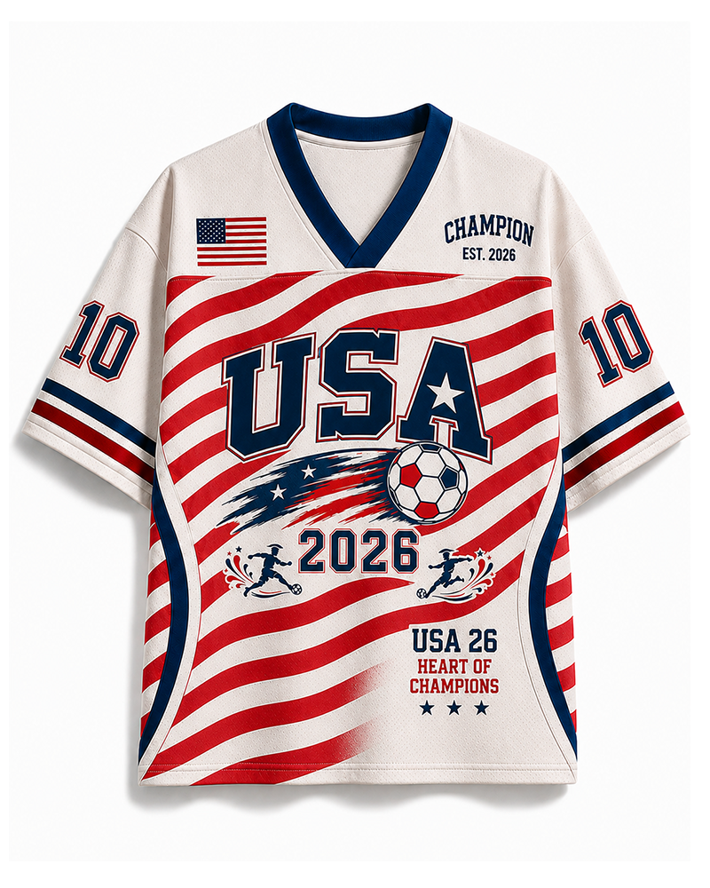 TheRetroTee USA Classic Soccer Mesh Jersey