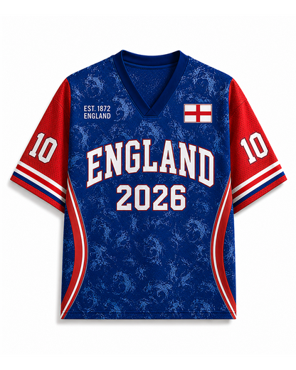 TheRetroTee England Football Heritage Mesh Jersey