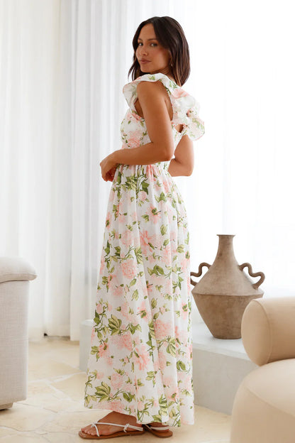 Floral Cascade Maxi Dress