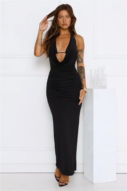 Midnight District Maxi Dress Pink