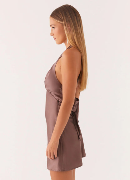 Heavy Hearted Mini Dress - Steel