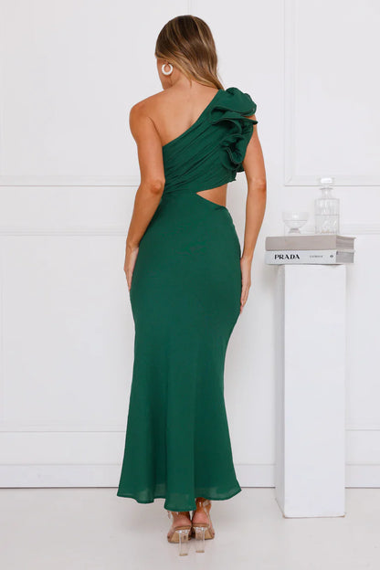 In These Moments One Shoulder Maxi Dress