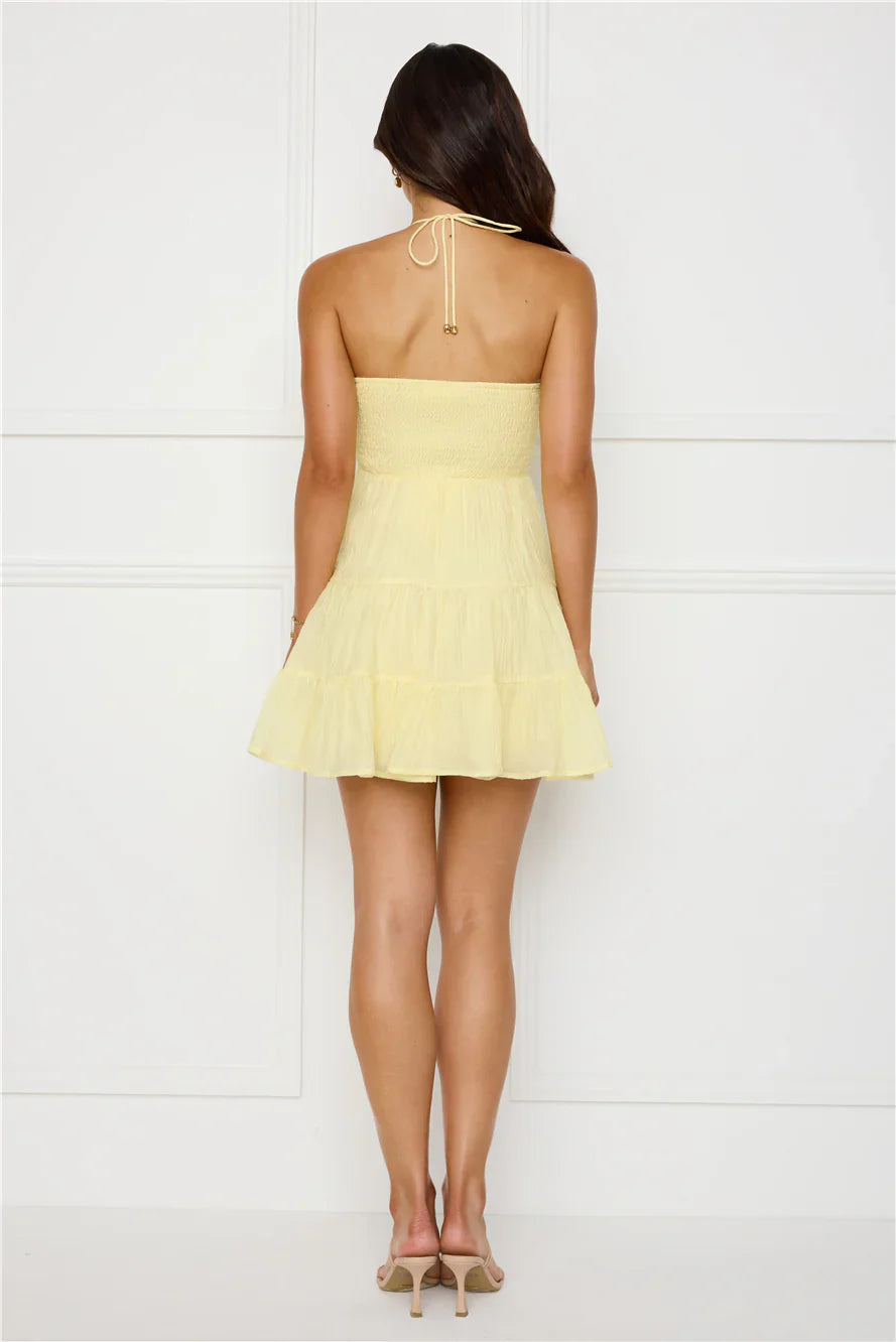 Styled For Sunsets Halter Mini Dress