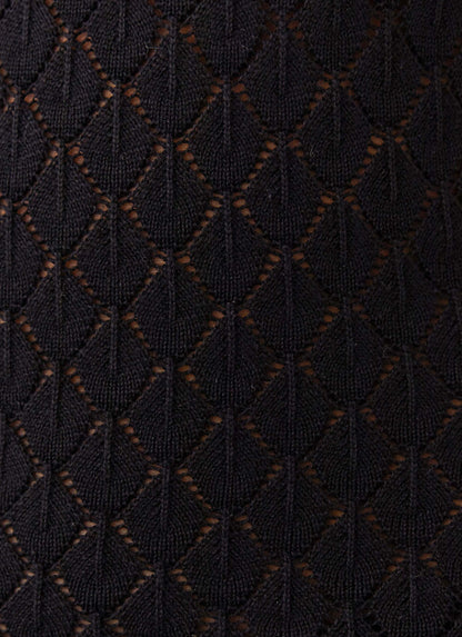 Elia Knit Long Sleeve Mini Dress - Black