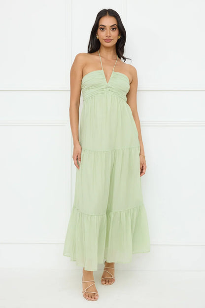 Sunshine Escape Halter Maxi Dress