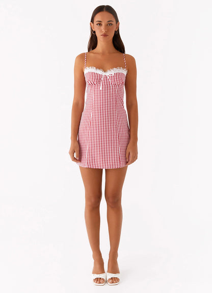 Bellissima Bustier Mini Dress - Red