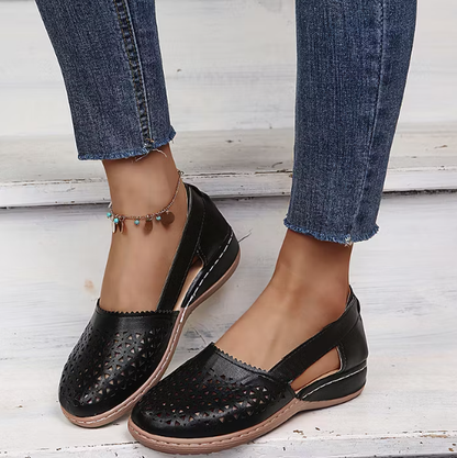 💝Last Day 50% OFF⭐Chic Women's Closed Toe Wedges - Wide & Large Size, Pain-Relief Arch Support