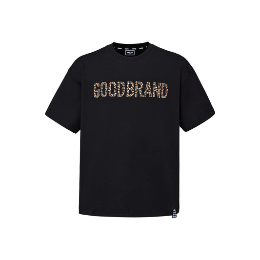GOODBRAND Slogan Champagne Fragment Tee Black (SS26)