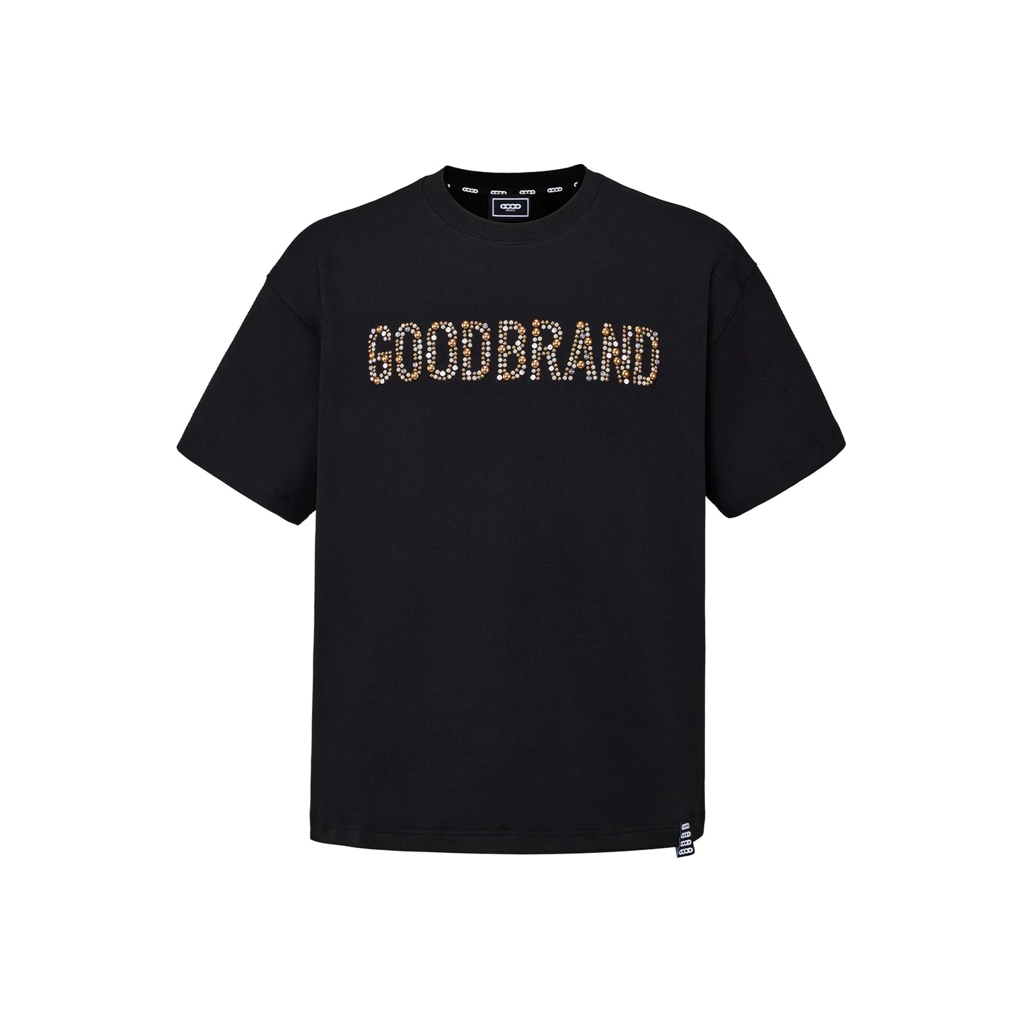 GOODBRAND Slogan Champagne Fragment Tee Black (SS26)