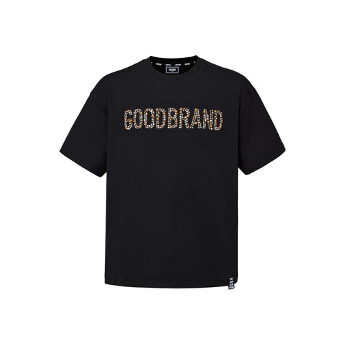 GOODBRAND Slogan Champagne Fragment Tee Black (SS26)