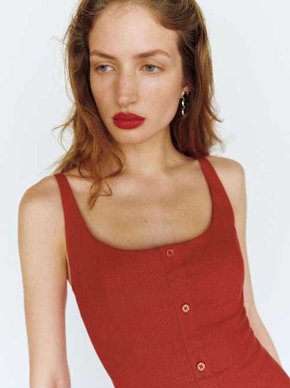 Fraise Linen Dress