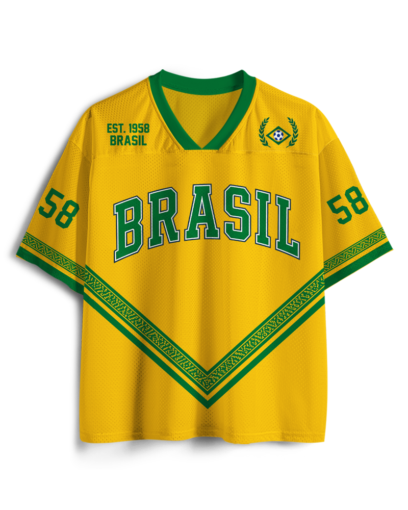 TheRetroTee The Brazil We Fell in Love With Mesh Jersey