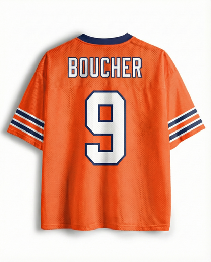 TheRetroTee 1990s Underdog Sports Story Inspired Vintage #9 Gridiron Mesh Jersey