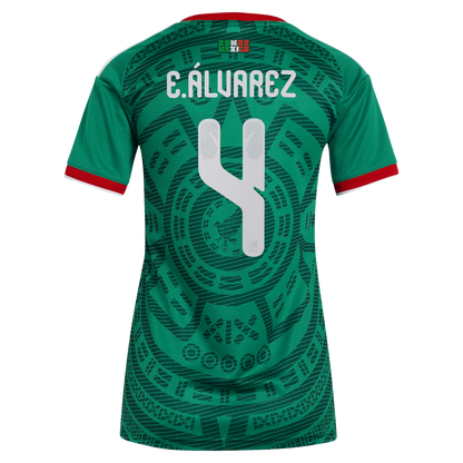 Edson Álvarez Mexico National Team Women's 2026 Home Replica Jersey- Green