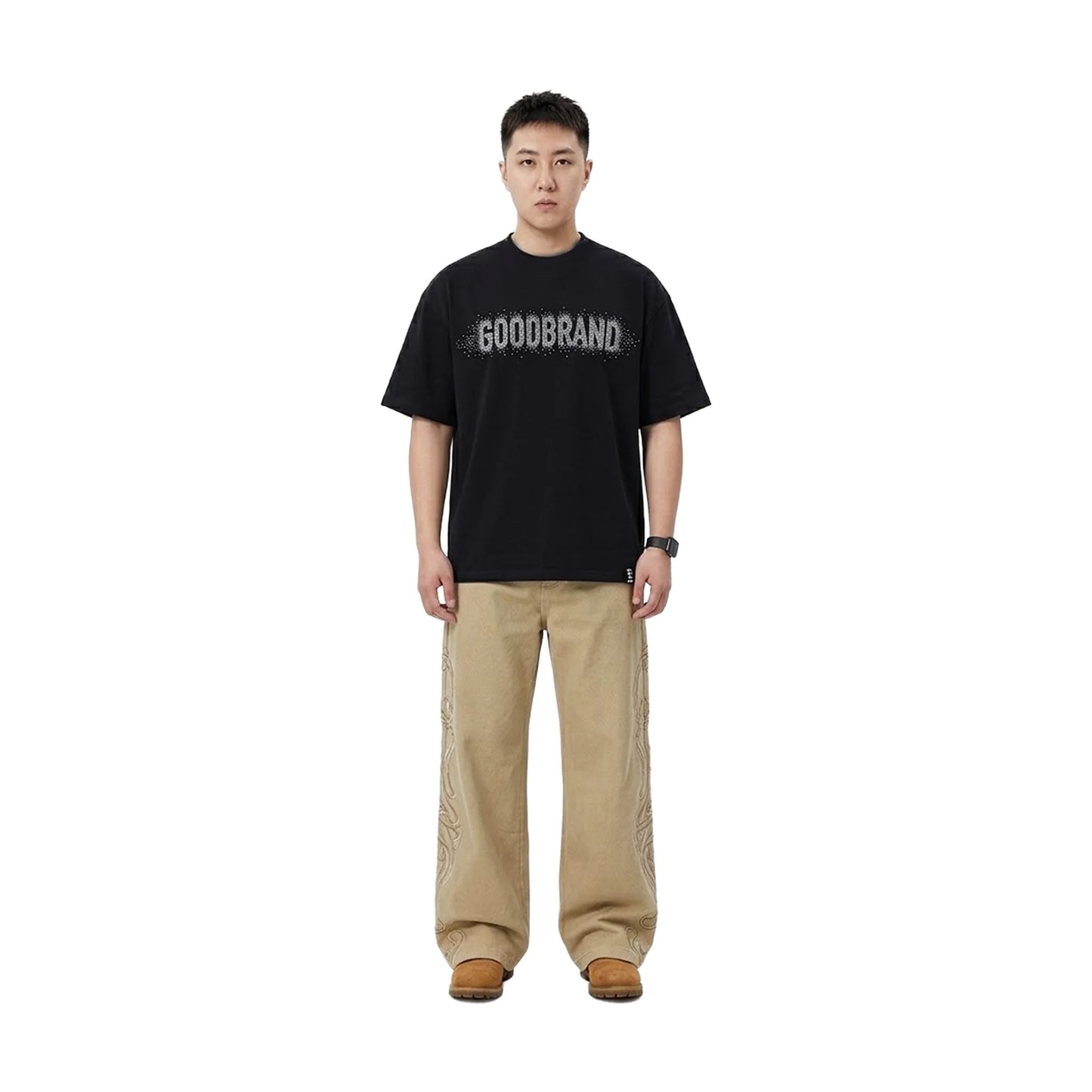 GOODBRAND Full Diamond Crescent Tee Black (SS26)