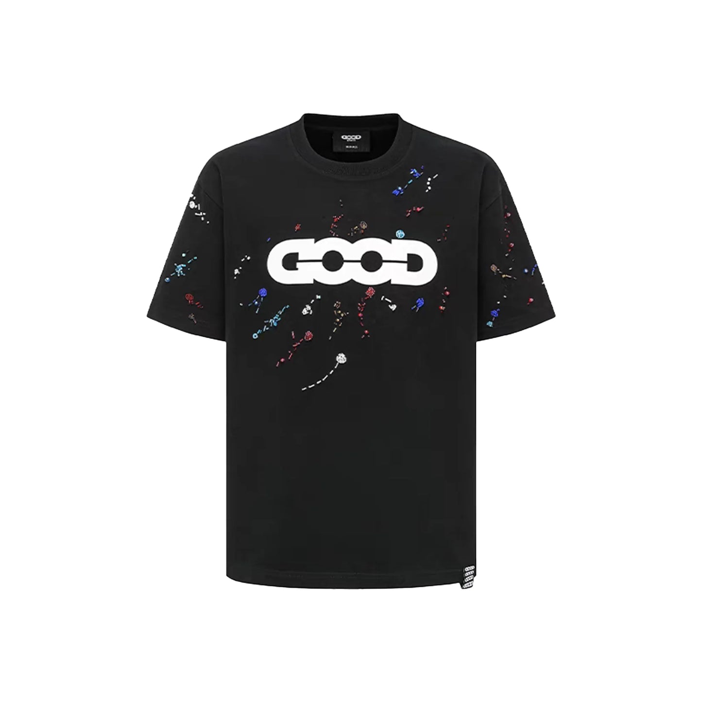 GOODBRAND Rainbow Candy Beads Logo Tee Black (SS25)