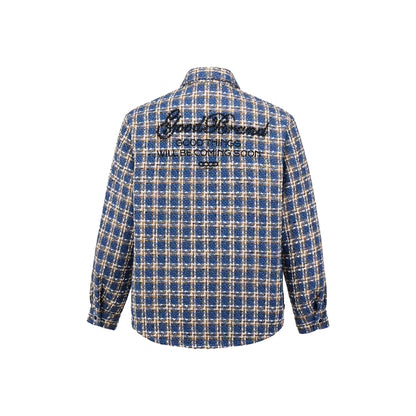 GOODBRAND Plaid Embroidered Shirt Blue (FW25)