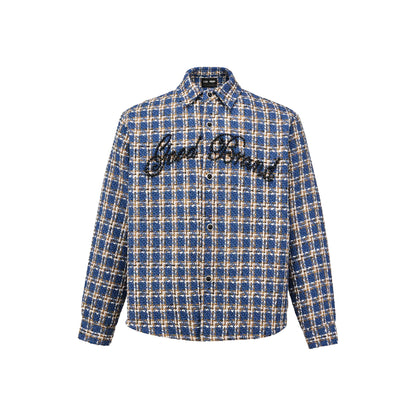 GOODBRAND Plaid Embroidered Shirt Blue (FW25)