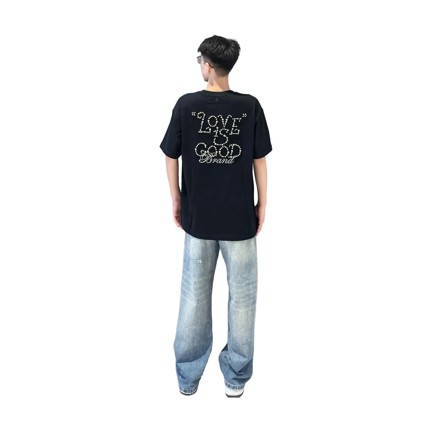 GOODBRAND Solid Colour Pearl Logo Tee Black (SS25)
